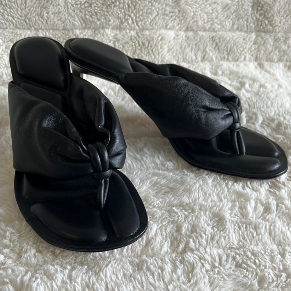 Jacquemus Black Leather Marathon Running Mules Size 39 - Picture 2 of 5